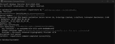 certutil my serialnumber connect smart card issue|ssl .